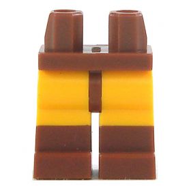 LEGO Legs, Bright Light Orange with Reddish Brown Waist and Boots