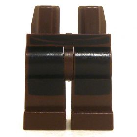 LEGO Legs, Dark Brown with Overhanging Black Shirt