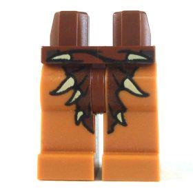 LEGO Legs, Dark Orange, Brown Loincloth with Spikes