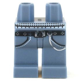 LEGO Legs, Brown with Sand Blue Hips, Gunbelt [CLONE]