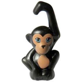 LEGO Monkey, Black with Light Brown Face