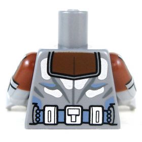 LEGO Torso, Dark Flesh Chest Light Bluish Gray Armor, Belt
