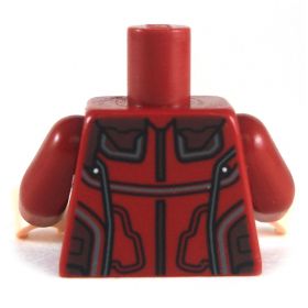 LEGO Torso, Dark Red with Gold Badge