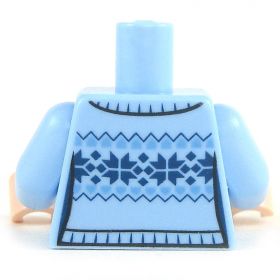 LEGO Torso, Female, Light Blue Sweater with Buttons