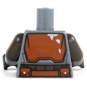 LEGO Torso, Dark Brown with Plate Mail, Reddish Brown Plates and Belt