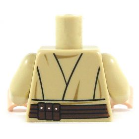 LEGO Torso, Tan Layered Shirt with Belt, Pouches on Back