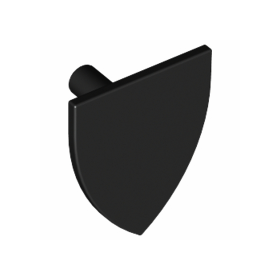 LEGO Shield, Triangular, Plain Black