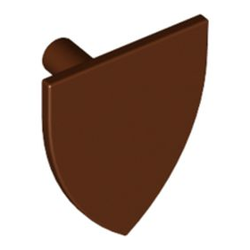 LEGO Shield, Triangular, Plain Reddish Brown