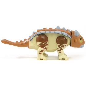 LEGO Dinosaur: Ankylosaurus (Macetail), Large, Dark Orange and Tan