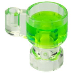 LEGO Cup/Mug, Clear with Bright Green Liquid