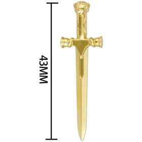 LEGO Sword, Elaborate Hilt and Pommel, Gold