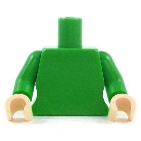 LEGO Female Curved Minifigure Torso, Green