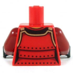 LEGO Torso, Female, Red with Armor, Dark Red Armor, Large Phoenix Emblem