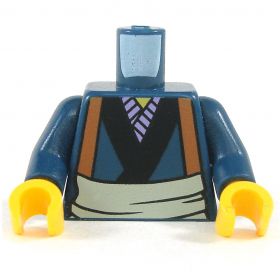 LEGO Torso, Dark Blue with Printed Backpack