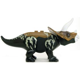 LEGO Dinosaur: Triceratops (Tri-horn), Dark Tan and Black