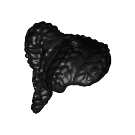 LEGO Hair, Female, Wavy/Coiled with High Ponytail, Black