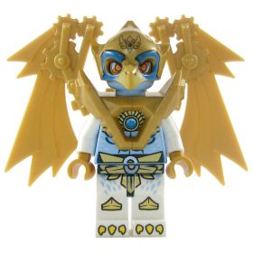 LEGO Aarakocra: White and Gold with Mechanical Wings [CLONE]
