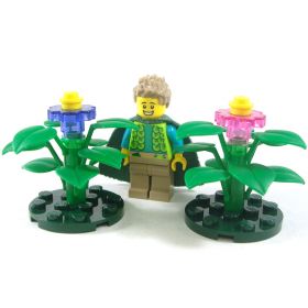 LEGO Shrub (or Awakened Shrub), 9 large leaves, Large Flower