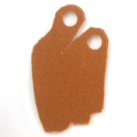 LEGO Custom Cape / Cloak, Off-Shoulder, Left, Light Brown with Dark Orange Inside