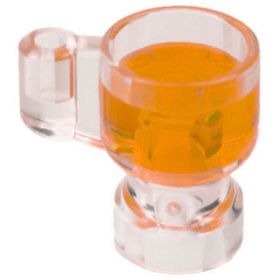 LEGO Cup/Mug, Clear with Bright Orange Liquid