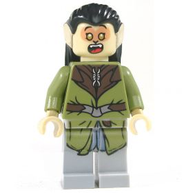 LEGO Hair, Long and Straight with Braid in Back, Black with Tan Ears