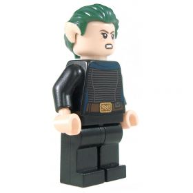 LEGO Hair, Dark Green with Small Peak, Light Flesh Ears