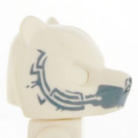 LEGO Head, Polar Bearkin, Headpiece/Mask, Gray Design