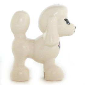 LEGO Dog, Poodle Puppy with Pink Collar