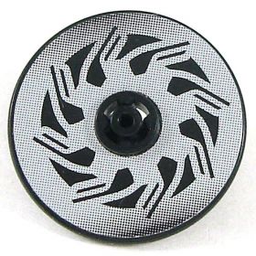 LEGO Shield, Round and Flat, with Circular Black Pattern