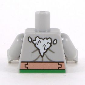 LEGO Torso, Light Bluish Gray with Spikes/Horns