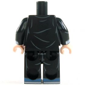 LEGO Loose Black Suit and Tie, Blue Shoes