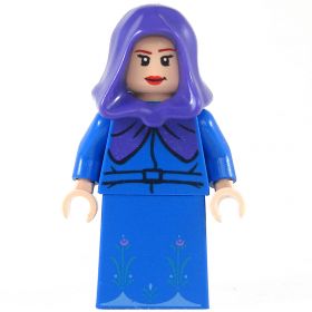 LEGO Dress, Blue with Flowers, Purple Hooded Cowl