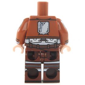 LEGO Gray Outfit With Brown Jacket and Boots, Fancy Shirt, Leg Straps, Wings Emblem
