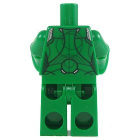 LEGO Green Outfit, Female, with Arcane Symbols and Flared Sleeves
