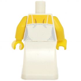 LEGO White Dress with Sequins, White Shoulder Straps