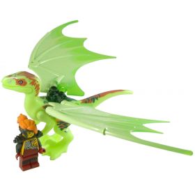 LEGO Etheric Dragon, Adult, Dark Green and Orange Scales