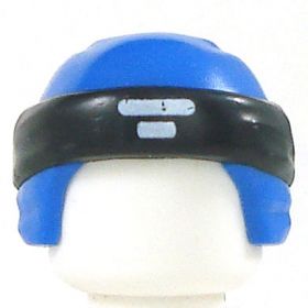LEGO Head Wrap, Type 2 with Blue Wraps and Knot Pattern [CLONE] [CLONE]