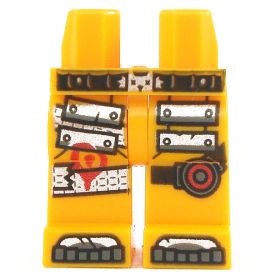 LEGO Legs, Bright Light Orange With Metal Plates