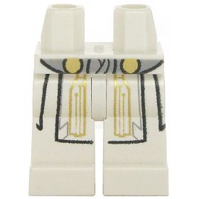 LEGO Legs, White with Loincloth, Gold Designs
