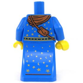 LEGO Blue Robe with Gold Moons and Stars, Belt with Key and Pouch