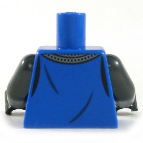 LEGO Torso, Blue with Pearl Dark Gray Arms, Falcon Logo and Chains