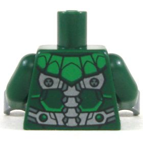 LEGO Torso, Green with Dark Green Arms, Armored with Dragon Symbol [CLONE] [CLONE]
