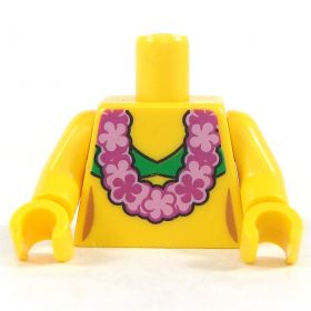 LEGO Torso, Female, Green Bikini Top with Lei