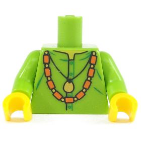 LEGO Torso, Lime Shirt with Necklaces
