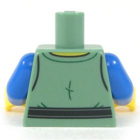 LEGO Torso, Blue Peasant Shirt, Pouch [CLONE]