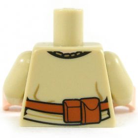 LEGO Torso, Tan Layered Shirt, Necklace and Dark Orange Belt