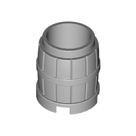 LEGO Small Barrel, Light Bluish Gray