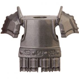 LEGO Plate Armor, Breastplate with Shoulder and Leg Protection, Knotwork, Pearl Dark Gray