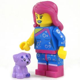 LEGO Dog, Puppy, Lavender with Purple Spots, Very Small