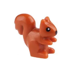LEGO Squirrel (or Flying Squirrel), Dark Orange, Small